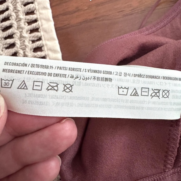 Gilly Hicks Seamless Lace Back Crop Top/Bralette in Mauve Size Large - Picture 9 of 10